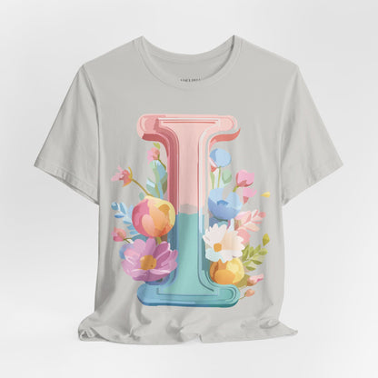 Natural Cotton Tee Shirt - Letters Collection - I Printify