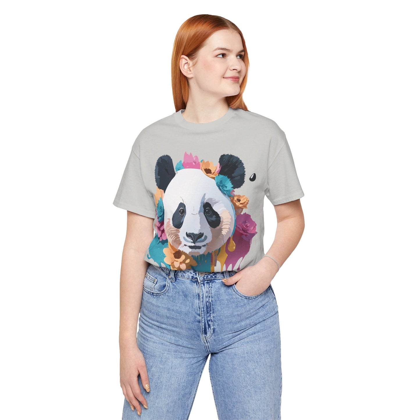 T-Shirt aus natürlicher Baumwolle mit Panda