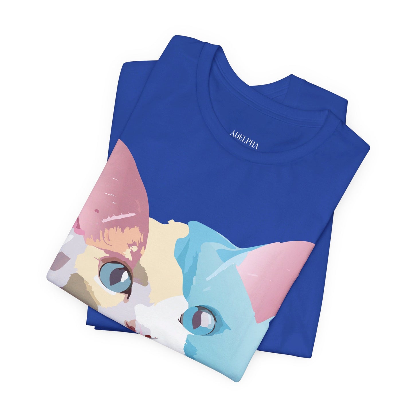 Natural Cotton Tee Shirt with Cat