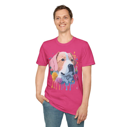 Dog Shirt Unisex Softstyle Cotton Tee 64000 Graphic Animal Print