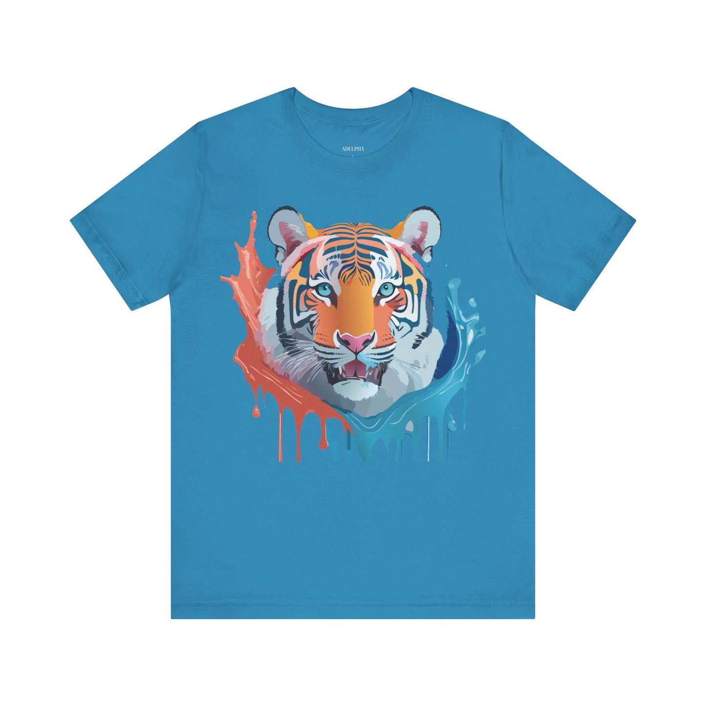 Natural Cotton Tee Shirt with Tiger