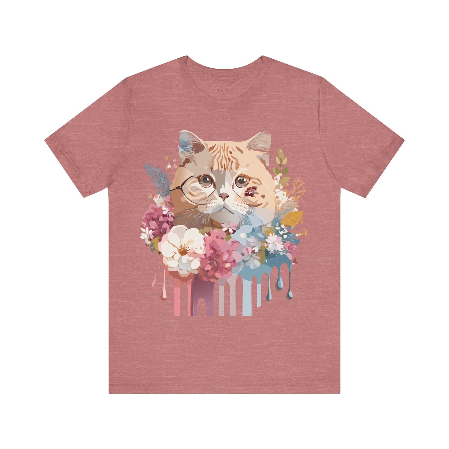 T-Shirt aus natürlicher Baumwolle mit Katze