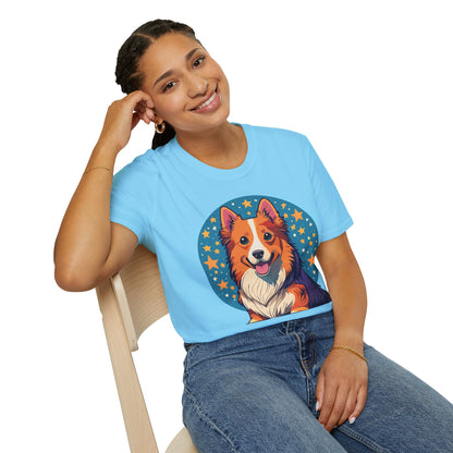 Unisex Dog Shirt Animal Print Tee Gildan Softstyle 64000 Tee