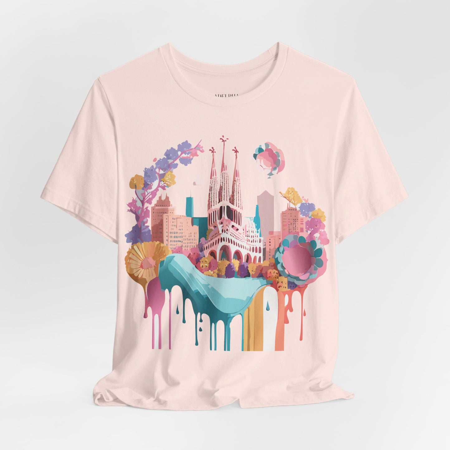 T-Shirt aus natürlicher Baumwolle – Kollektion „Beautiful Places“ – Barcelona