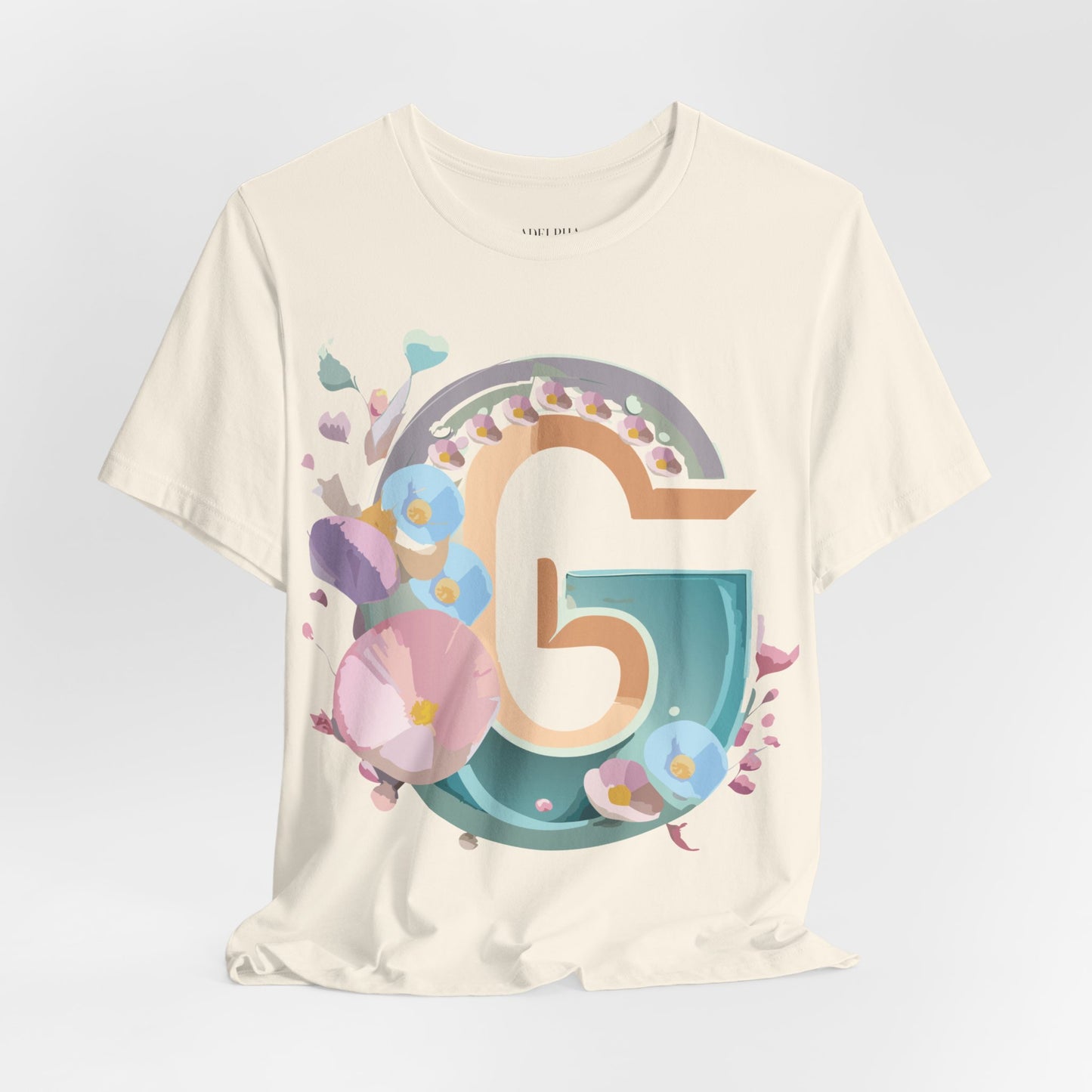 Natural Cotton Tee Shirt - Letters Collection - G