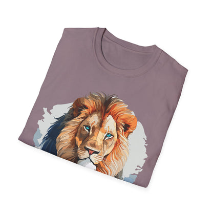Lion Shirt Unisex Animal Tee Gildan Softstyle 64000 100 Percent Ring Spun Cotton