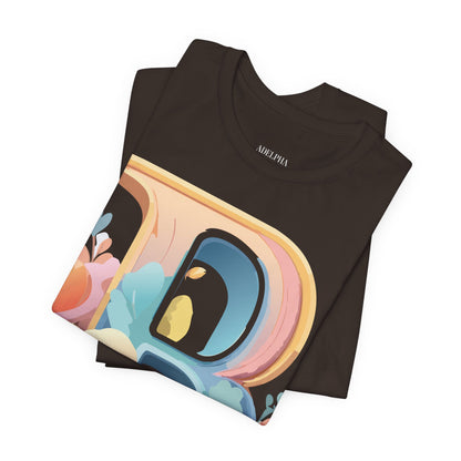 Natural Cotton Tee Shirt - Letters Collection - B Printify