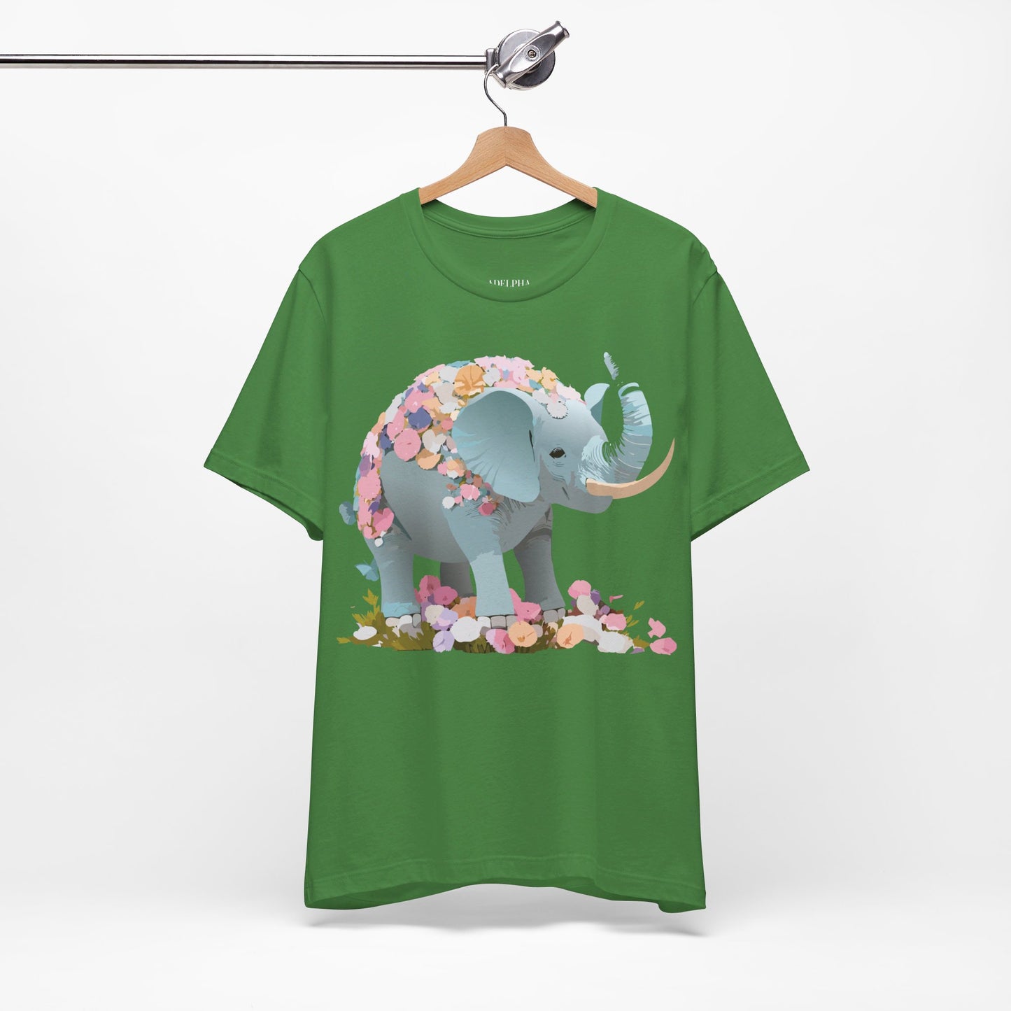 T-Shirt aus natürlicher Baumwolle mit Elefant