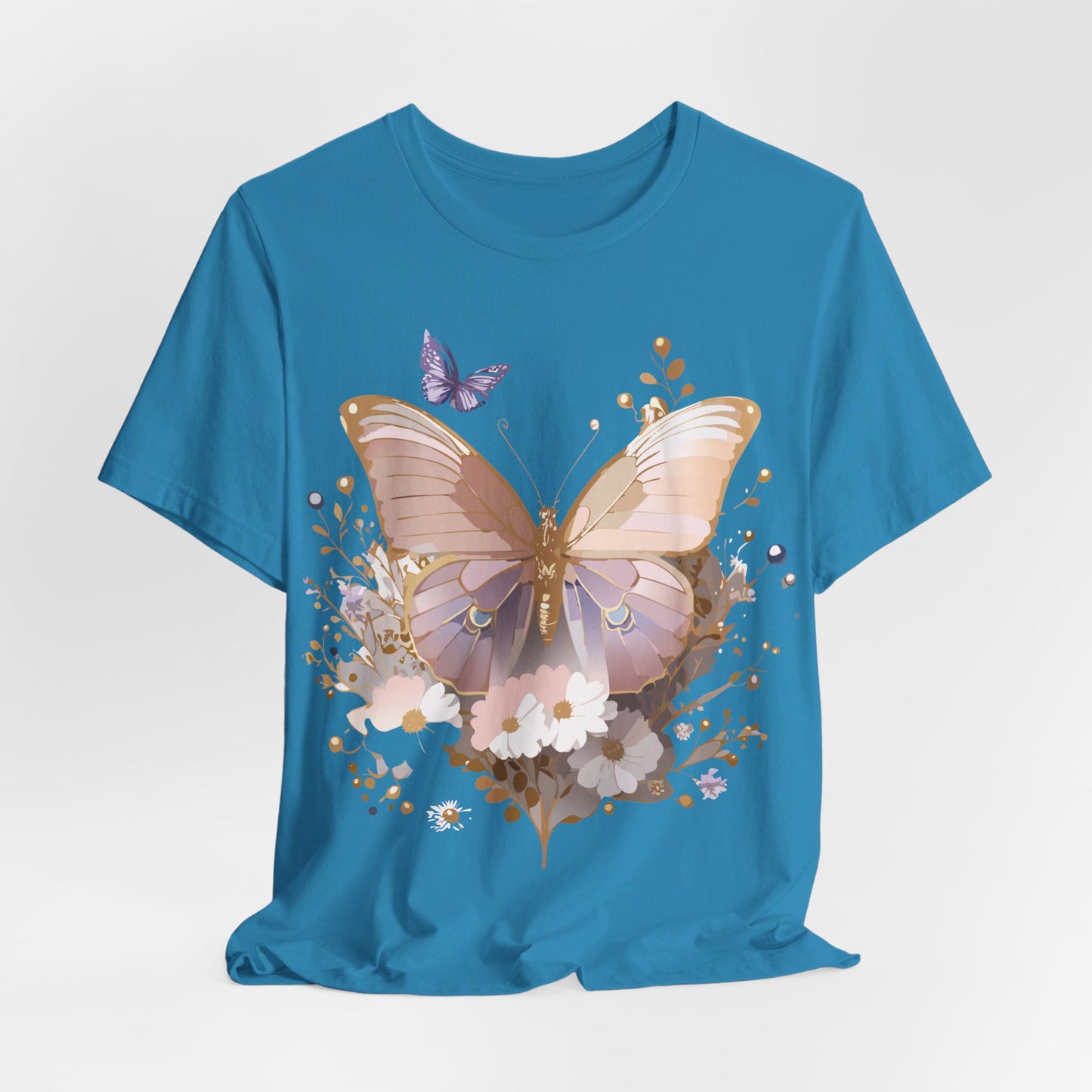 T-shirt en coton naturel avec papillon