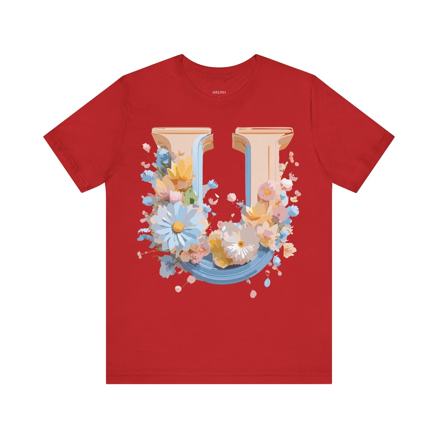 Natural Cotton Tee Shirt - Letters Collection - U