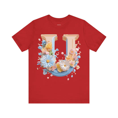 Natural Cotton Tee Shirt - Letters Collection - U Printify
