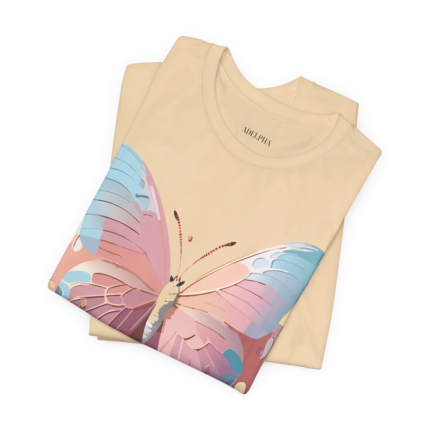 T-shirt en coton naturel avec papillon