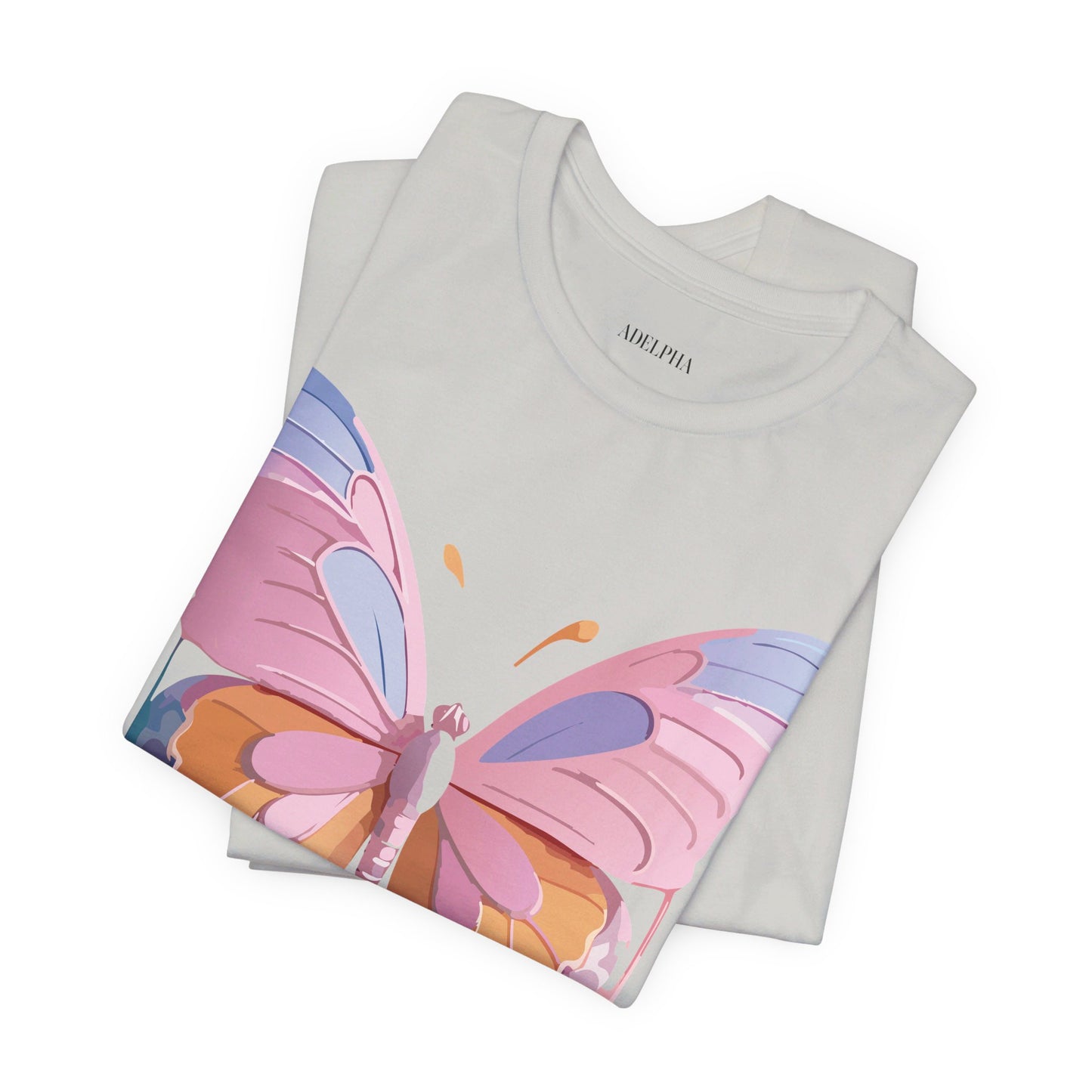 T-Shirt aus natürlicher Baumwolle mit Schmetterling