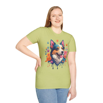 Animal Print Dog Shirt Unisex Softstyle Cotton Tee For Pet Lovers