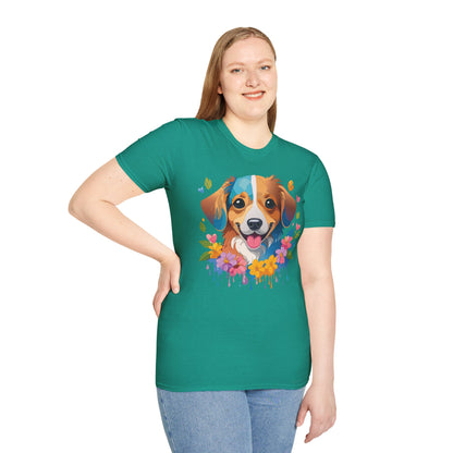 Dog Shirt Unisex Animal Tee 100 Percent Cotton Gildan Softstyle 64000