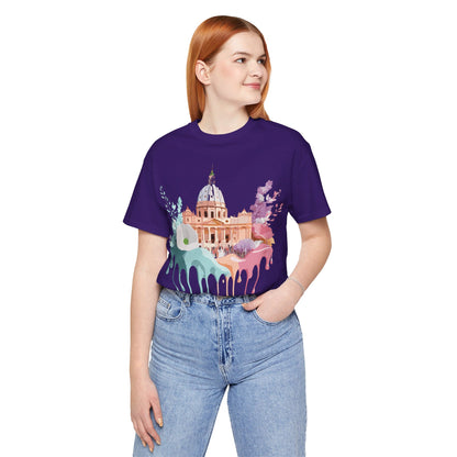 Natural Cotton Tee Shirt - Beautiful Places Collection - Rome Printify