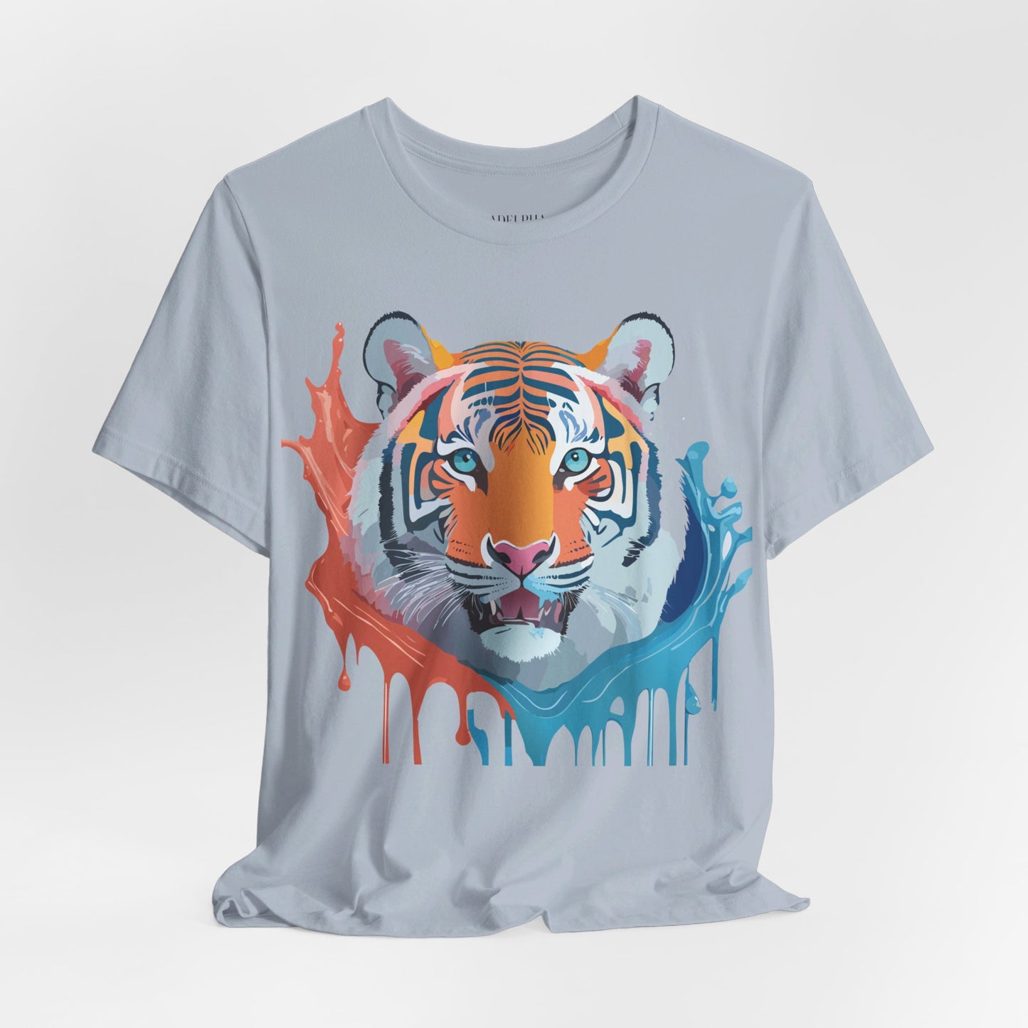 Natural Cotton Tee Shirt with Tiger