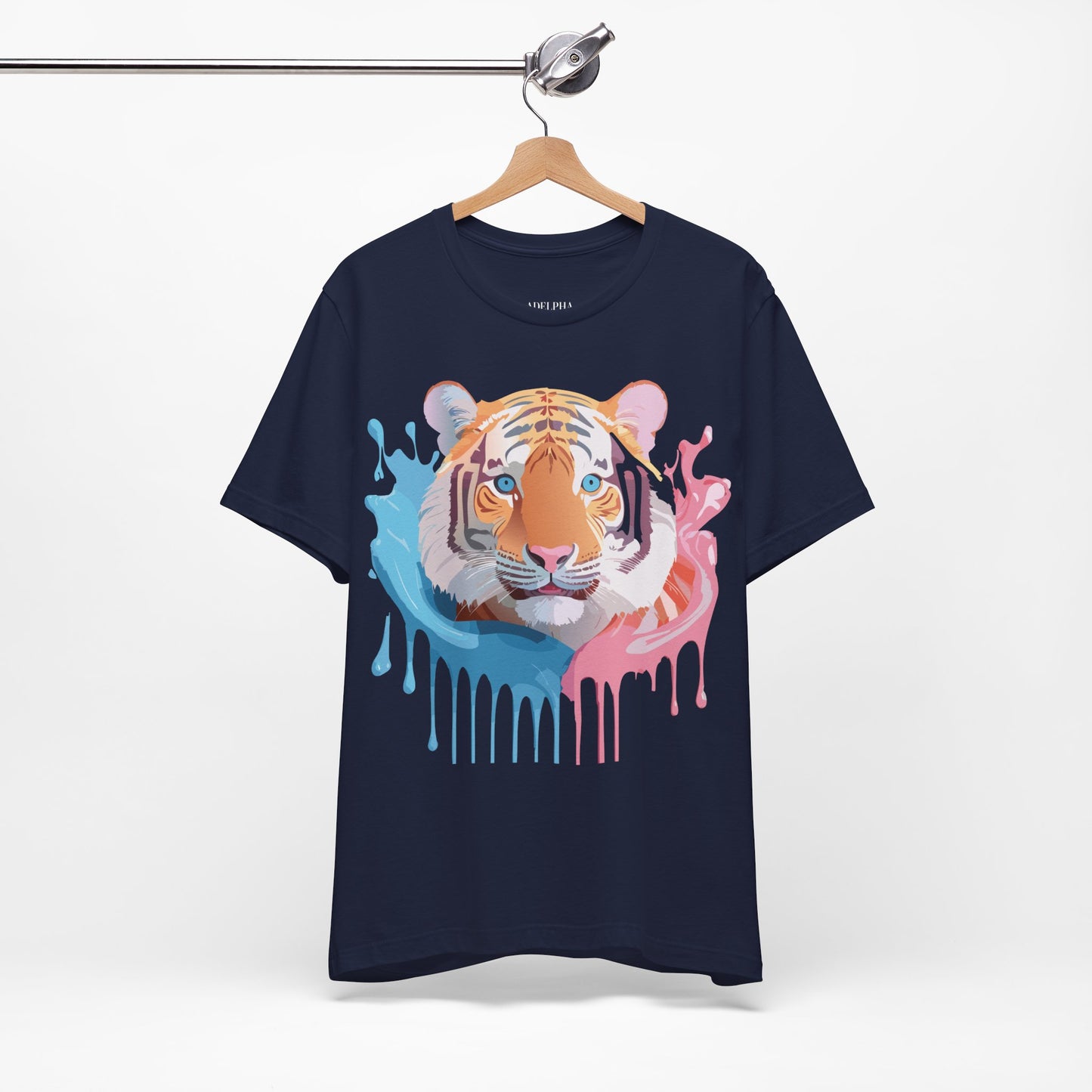 Natural Cotton Tee Shirt with Tiger