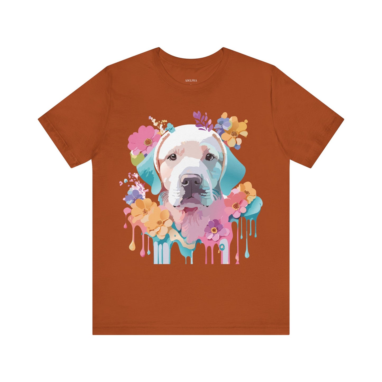 Natural Cotton Tee Shirt with Dog