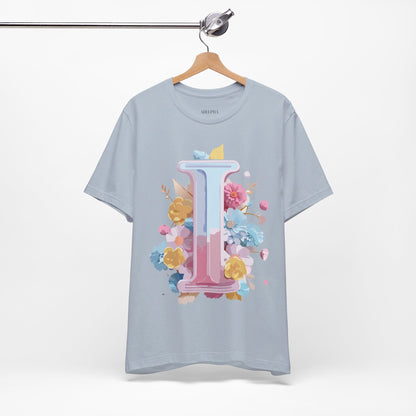 Natural Cotton Tee Shirt - Letters Collection - I Printify