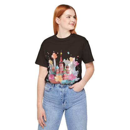 Natural Cotton Tee Shirt - Beautiful Places Collection - Moscow Printify