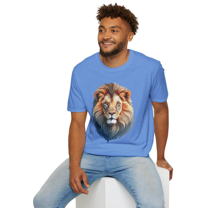 Gildan Softstyle Lion Print T Shirt Floral Tee For Unisex Everyday Comfort