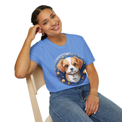 Unisex Dog Shirt Animal Print Tee Gildan Softstyle 64000 Cotton