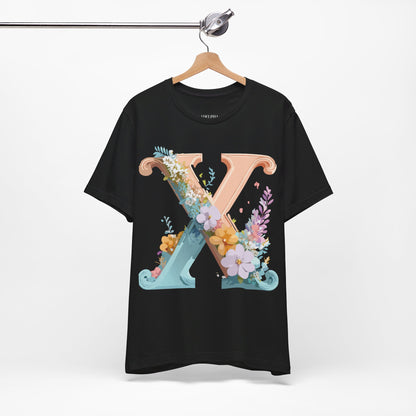 Natural Cotton Tee Shirt - Letters Collection - X Printify
