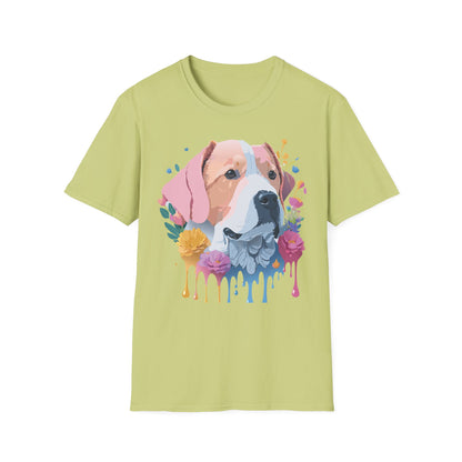 Dog Shirt Unisex Softstyle Cotton Tee 64000 Graphic Animal Print