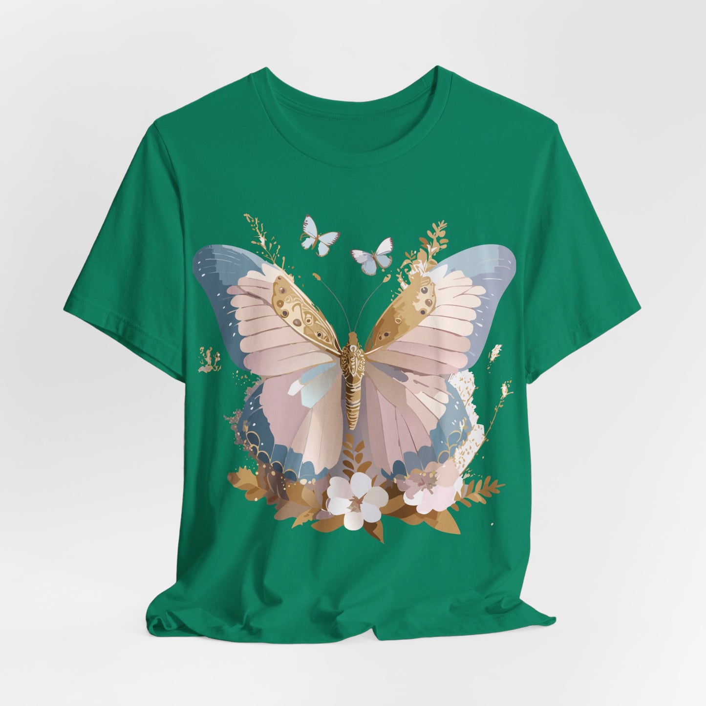 T-shirt en coton naturel avec papillon