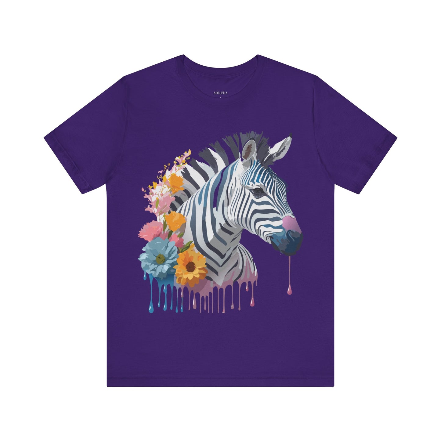 Natural Cotton Tee Shirt with Zebra