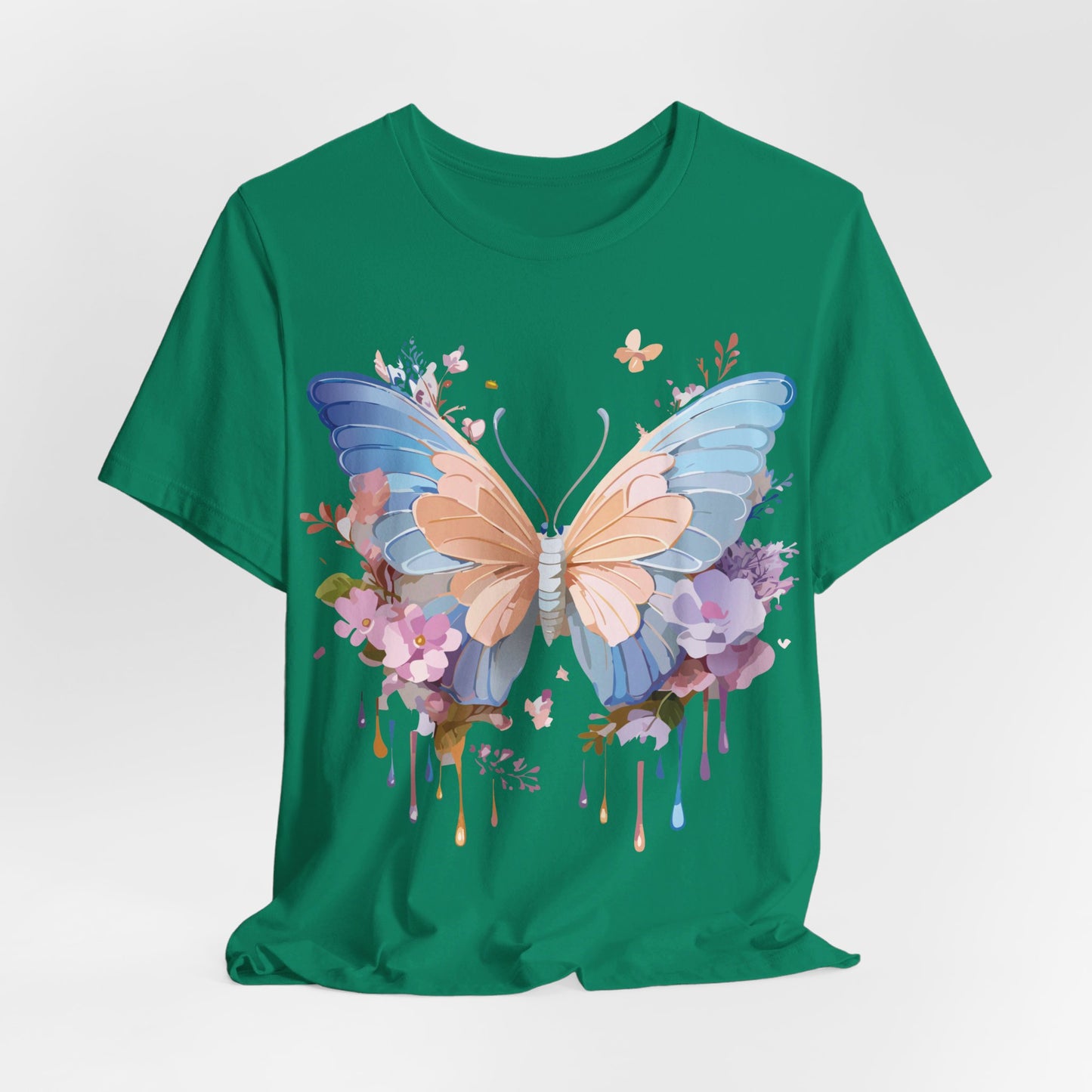 T-Shirt aus natürlicher Baumwolle mit Schmetterling