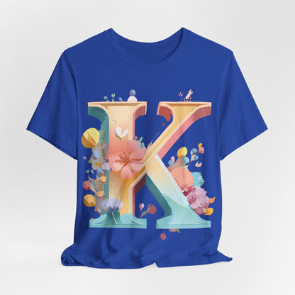 Natural Cotton Tee Shirt - Letters Collection - K Printify