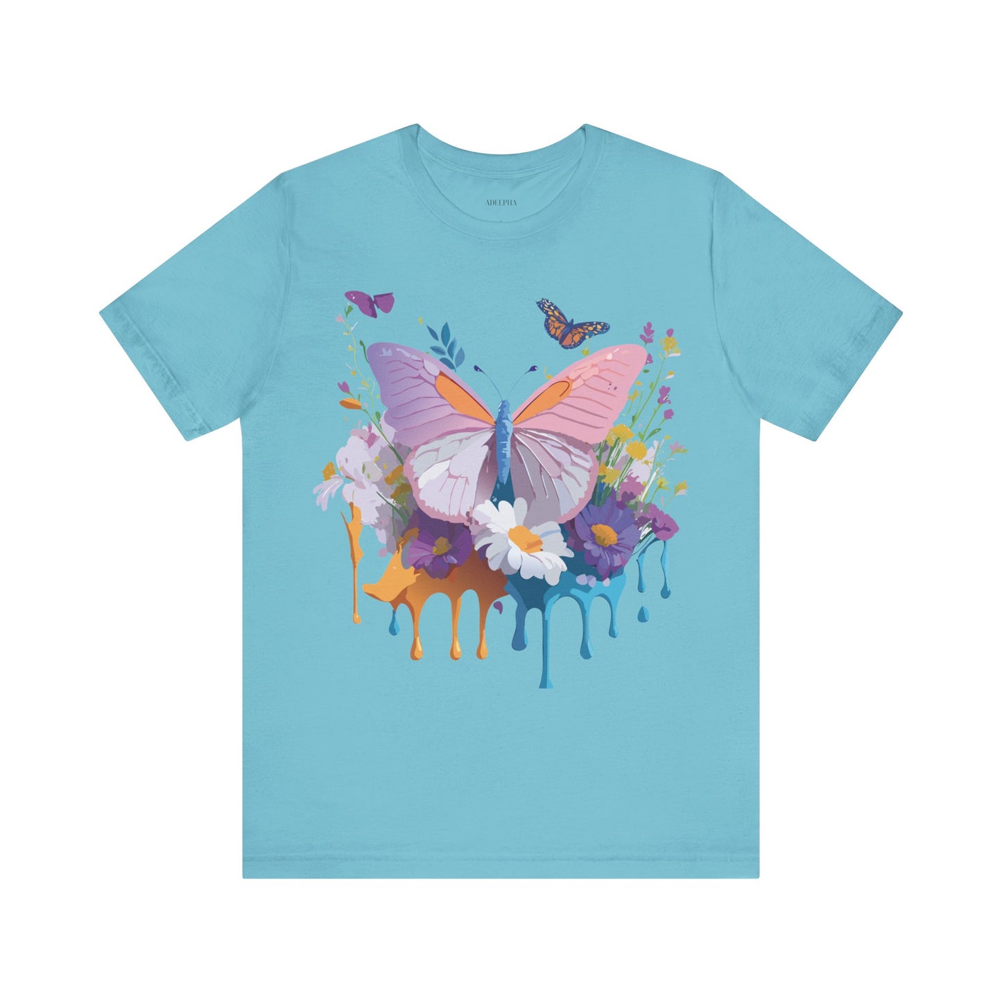 T-Shirt aus natürlicher Baumwolle mit Schmetterling