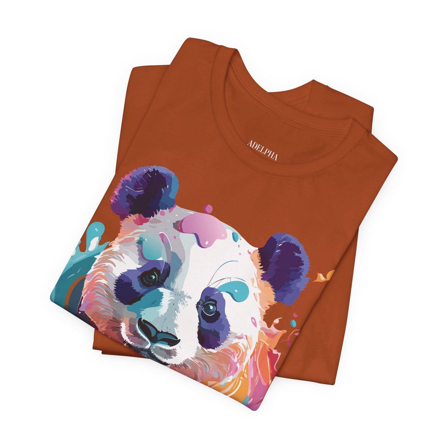 Natural Cotton Tee Shirt with Panda