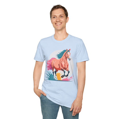 Unisex Horse Shirt Tee Gildan Softstyle 64000 Premium Ringspun Cotton