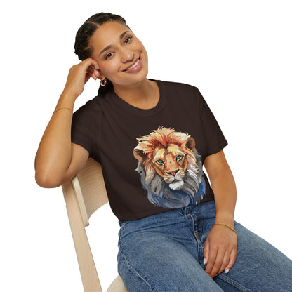 Lion Shirt Unisex Animal Tee Gildan Softstyle 64000 Cotton Tee