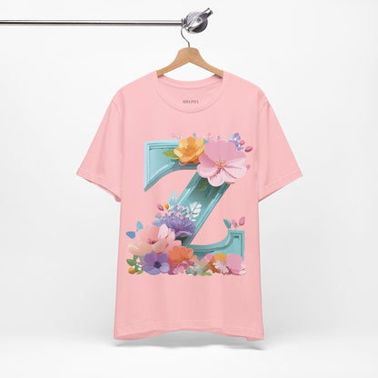 Natural Cotton Tee Shirt - Letters Collection - Z Printify