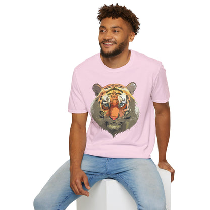 Unisex Tiger Shirt Gildan Softstyle 64000 Cotton Tee For Everyday Comfort