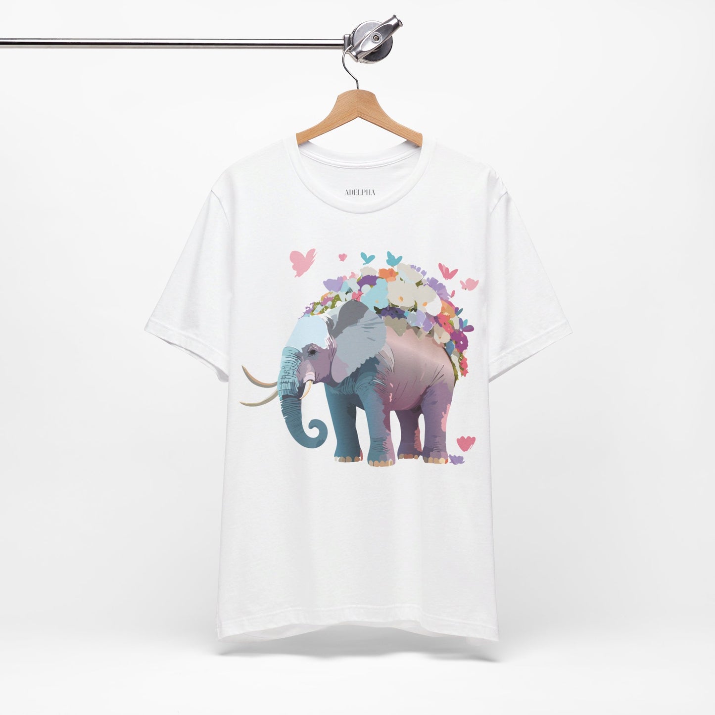 T-Shirt aus natürlicher Baumwolle mit Elefant