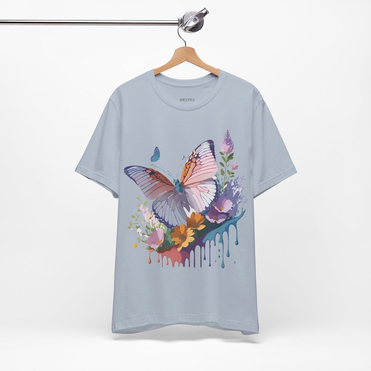 T-shirt en coton naturel avec papillon