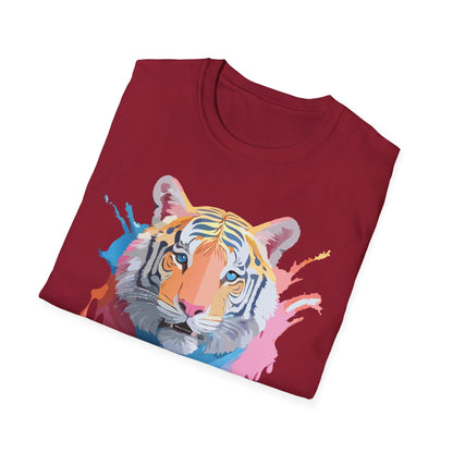 Tiger Print Unisex Softstyle T Shirt Gildan 64000 Comfort Tee