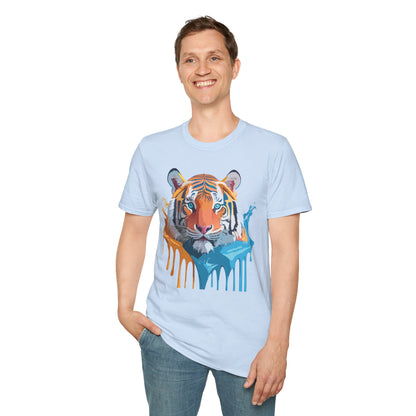 Tiger Shirt Unisex Animal Tee Ring Spun Cotton Gildan Softstyle Short Sleeve