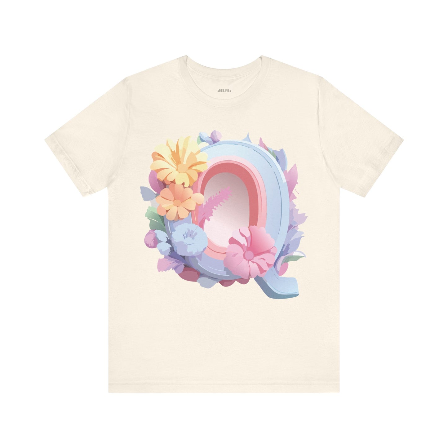 T-shirt en coton naturel - Collection Lettres - Q