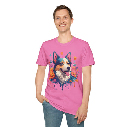 Animal Print Dog Shirt Unisex Softstyle Cotton Tee For Pet Lovers