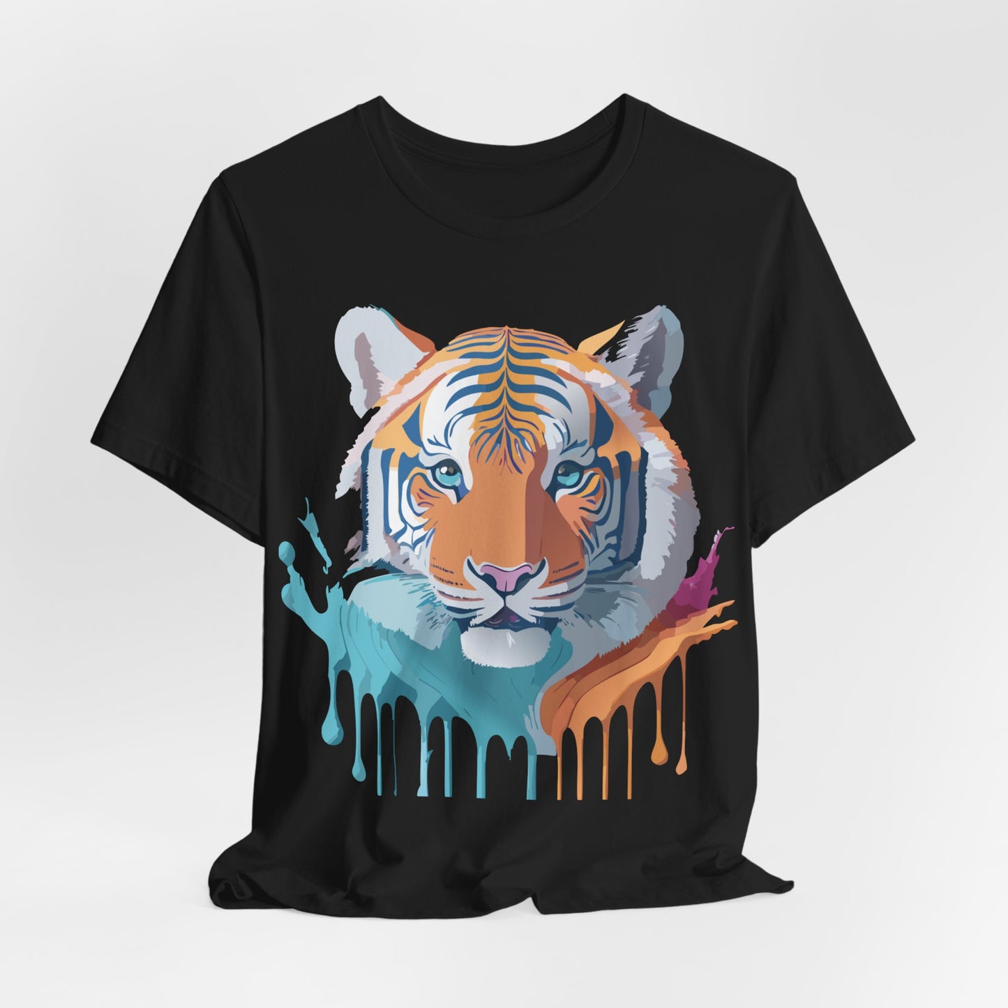 Natural Cotton Tee Shirt with Tiger