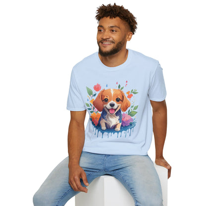 Dog Shirt Animal Print Tee Unisex Gildan Softstyle 64000 Cotton Tee