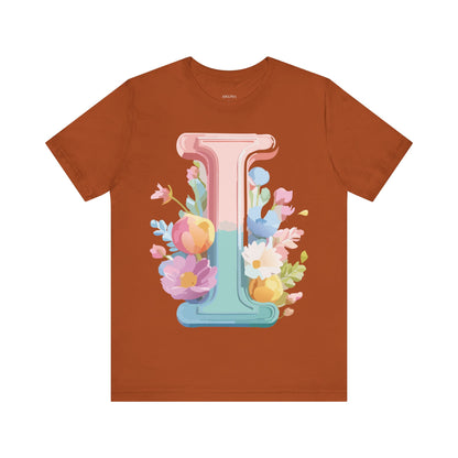 Natural Cotton Tee Shirt - Letters Collection - I Printify