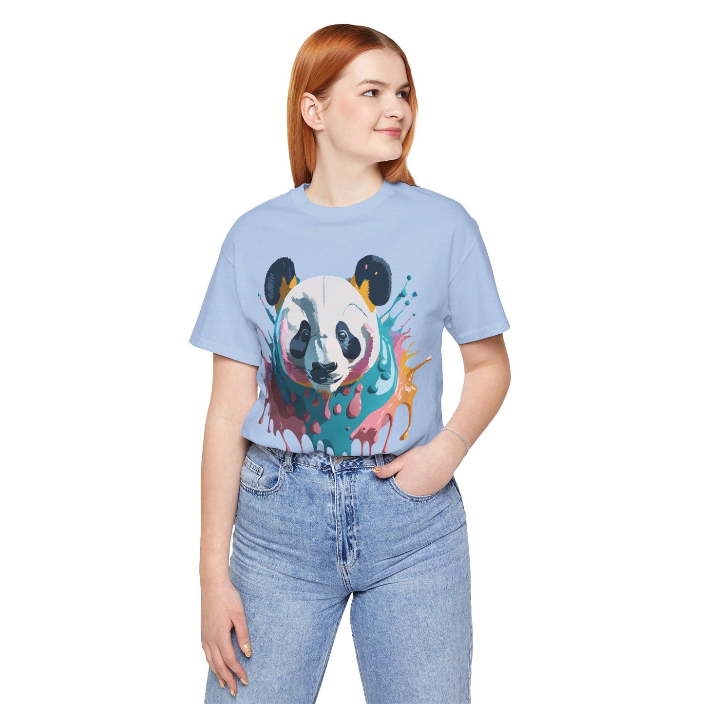 T-Shirt aus natürlicher Baumwolle mit Panda