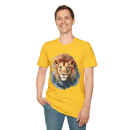 Unisex Lion Shirt Gildan Softstyle 64000 Tee 100 Percent Ring Spun Cotton
